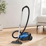 UEXEDO Bodenstaubsauger, beutellos, 2000 W, Staubsauger mit Hochleistungs-Filtration und leisem Design, leistungsstarker Staubsauger für Böden, Teppiche, Sofas und Auto, 4,5 m langes Kabel (blau)