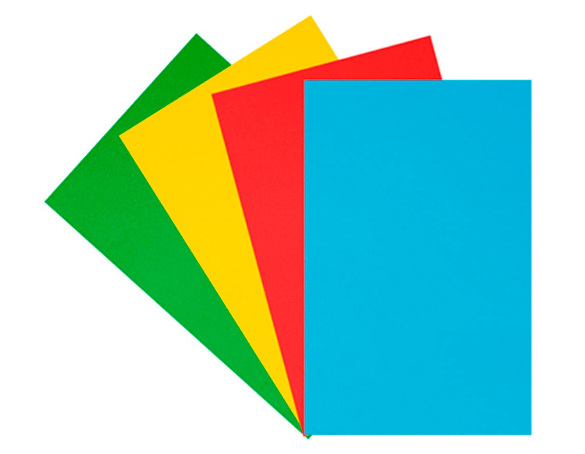 INNSPIRO Set of 4 Basic EVA Rubber Sheets 20x30cm.x1mm, Assorted Colours, 20x30 cm