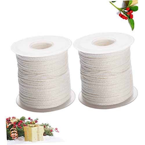 2 rollos de mechas trenzadas para velas blancas miniatura 6
