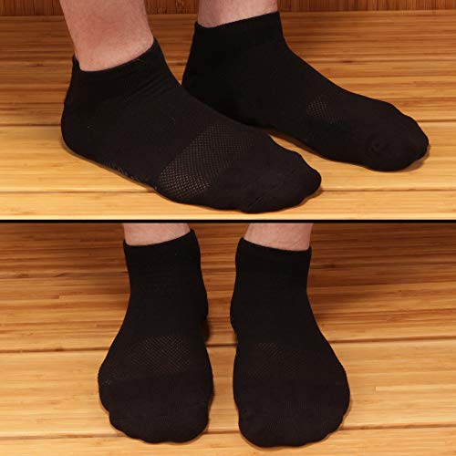 Image of BambooMN Men and Women's Rayon from Bamboo Low Cut Ankle Socks for Sports, Work and Everyday Wear - 4 Pairs - Unisex Sizing