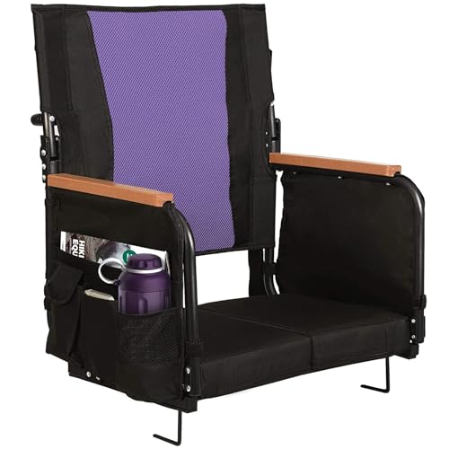 behairity Extra Wide Stadium Seats with Back Support, Bleacher Chairs