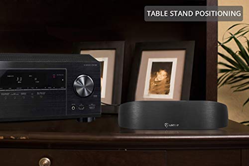 ANTOP Amplified Indoor AM FM Antenna, 50 Mile Radio Antenna with High Gain Reception, Built-in Amplifier Signal Booster and 4G Filter for Stereo Radio Audio Signals, Perfect for Home/RV/Mobile Use