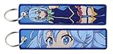 Pinstant Aqua Akua KonoSuba God's Blessing On This Wonderful World Kono Subarashii Sekai ni Shukufuku wo! Anime Manga Keychain Key Tag Chain Fob Ring