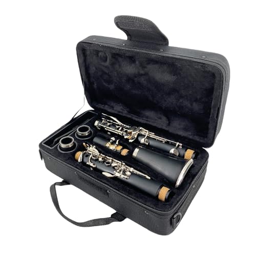 Conboxus Bb Clarinet Case 600D Oxford Cloth Water-resistant Foam Padded Case Black bag Shoulder Straps Thick Padding Nice Zipper Protect Clarinet Gig Bag (black Bb Clarinet)