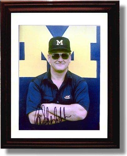 Bo Schembechler Michigan Football Autograph Promo Print - Framed 8x10