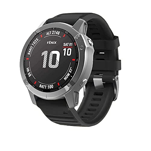 Correa de ajuste rápido de 26mm para Garmin Fenix 6X con acabados de alta resistencia 5