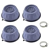 4 Stück Waschmaschine Füße Pad Fußpolster, Waschmaschine Antivibrationsmatte, Anti Vibration Füße Dämpfer für Waschmaschinen und Trockner, Universal Antivibrationsmatte