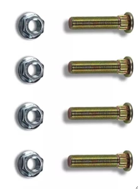Front Wheel Stud Bolts 7517871 & Nut Kit 85-1106 Replacement for Polaris Ranger 500 4x4 EFI 2009 2010, Ranger 800 6X6 EFI 2010 2011-2014 2015 2016, Ranger Diesel 900 4x4 2011-2014