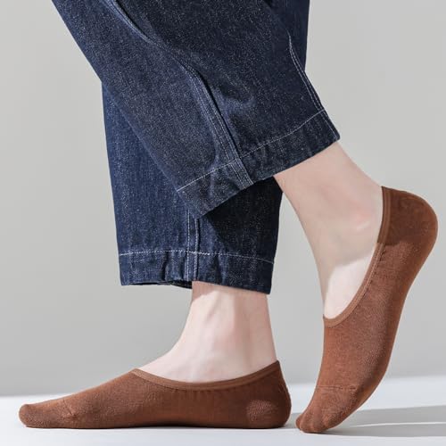 6 Pairs Mens Truly No Show Socks Non Slip Grips Low Cut Shoes Cotton Socks by JORMATT - Used condition - Image 2