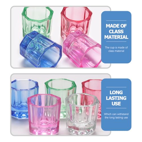 8 piezas vasos de vidrio para manicura miniatura 6