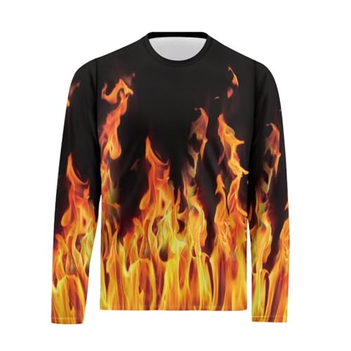 WELLFLYHOM Pullover Tops Mens Long Sleeve Graphic Tee Shirts Casual Crewneck T-Shirt Athletic Workout Top2