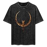 Summer Unisex T-Shirt Quake Logo Symbol Video Game Shooter Soft Pure Cotton T-Shirt Black XL