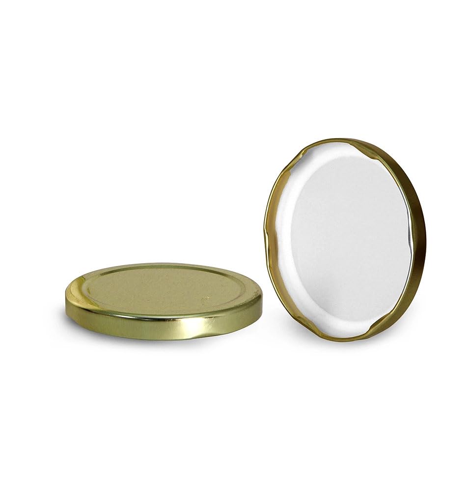 70/2030 Metal Caps, Gold Metal Plastisol Lined Lug Caps