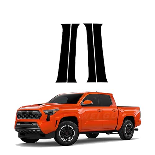 Embellecedores para pilares de ventanas Toyota Tacoma 2024 negros y negros