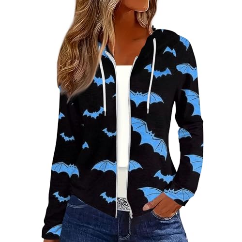 Sweatshirt Halloween de mujer con capucha para looks urbanos de entretiempo