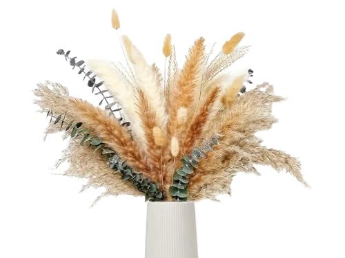 Anlising 120PCS Pampas Secas Decoracion, Hierba de Pampas Natural, Hierba de la Pampa, Decoración de Hierba de Pampas Seca, Ramo de Hierba, para Decoracion Hogar, Decoracion Boho Fiestas, Bodas
