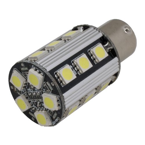 2 PCs LED CANBUS Bulb BA15S Base 8W 12V Natural White 6000K 1 year warranty