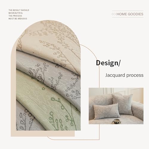 Housse de canapé antidérapante beige pour rénover un sofa usé