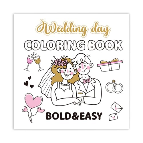 Gmokluytw Libro de actividades de boda | Libro para colorear de boda para niños, 40 páginas, juegos de boda, recepción, hojas para colorear de boda para niños a partir de 4 años
