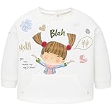 Generico Mayoral Sweatshirt für Mädchen, 6-24 Monate, weicher Winterpullover ohne Kapuze, mit 3D-Aufdrucken und Details, verschiedene Modelle und Farben, roh, 74