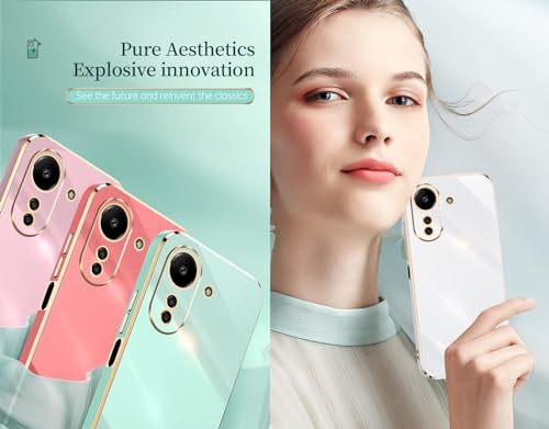 WOKEZ Silikonfodral för Xiaomi Redmi 13C/Poco C65, Vit Skyddande Case