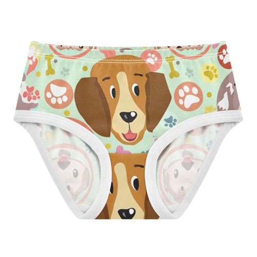 Cartoon Toddler Girls Underwear 2t Cotton Girl Panties Cute Cute Dogs Colorful Bones Green Briefs Underpants