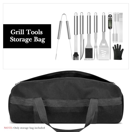 Sac de rangement barbecue 61 cm Linkidea noir double fermeture - 4