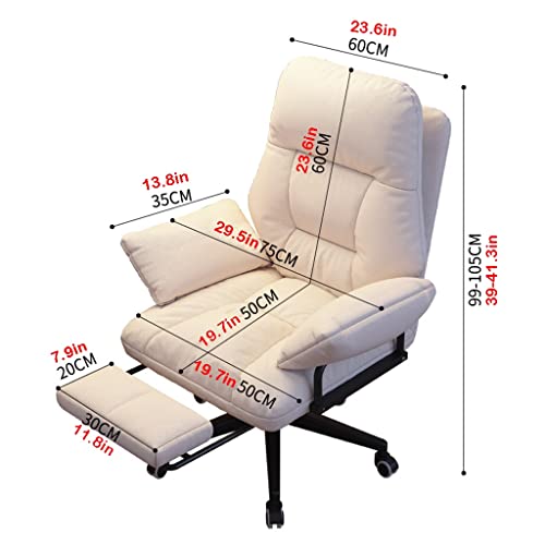 Chaise de bureau ergonomique à roulettes grise avec repose-pieds