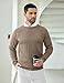 COOFANDY Mens Cable Knit Sweaters Long Sleeve Holiday Sweater Casual Sweaters for Men Fashion Winter Sweater Brown