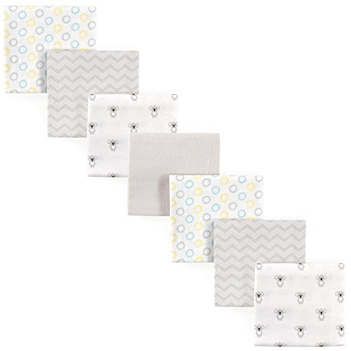 Image of Luvable Friends Unisex Baby Cotton Flannel Receiving Blankets, Koala 7-Pack, One Size
