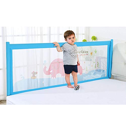 Barandilla de cama para bebés anticaída con elevación vertical ajustable 3