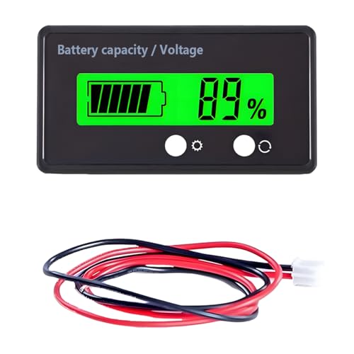 ZIMISI 12V 24V 48V 60V 72V Golf Cart Battery Capacity Indicator with Alarm, Digital Battery Voltage...