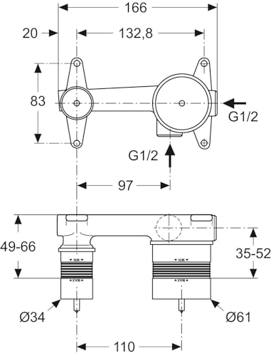 Ideal Standard A5948NU Strada Corps en laiton robuste