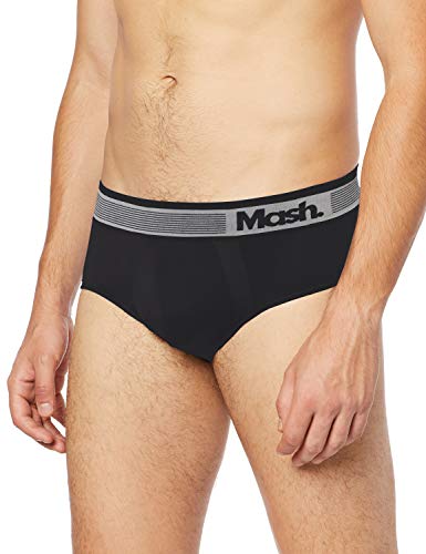 Mash Cueca Slip Microfibra sem Costura, Masculino, Preto, M