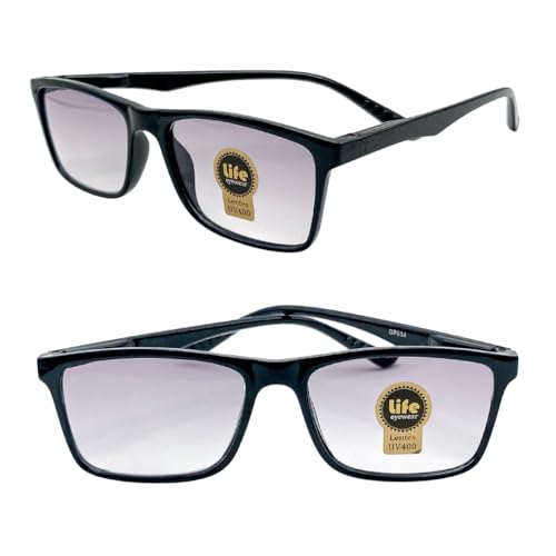 Óculos de Leitura Sol Preto com Lentes Perto Grau (Preto, 3, x)