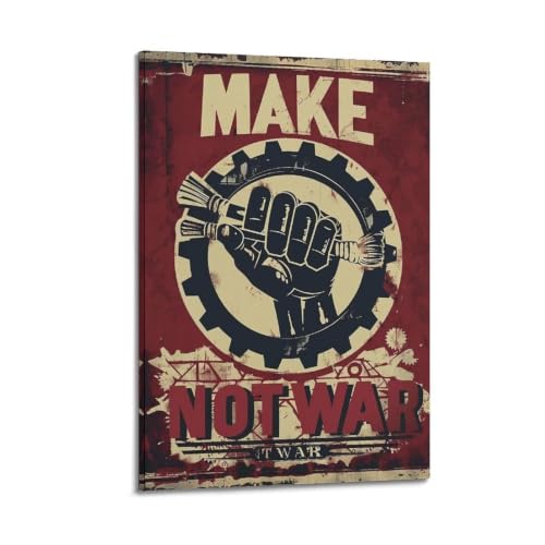 Poster Make Art Not War Grunge Screen 01 pour mur vide salon 30x45