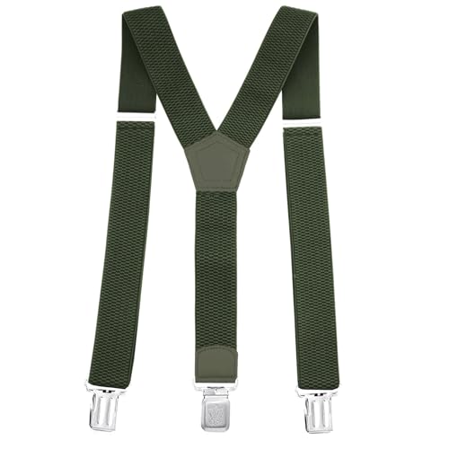 Massima stabilità con robuste clip in metallo: le bretelle da uomo sono dotate di robuste clip in metallo a doppia faccia che consentono un facile fissaggio a diversi jeans o pantaloni. In questo modo il tuo look rimarrà sempre sicuro e ordinato.
