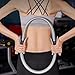 Quinlirra Pilates Ring 15 Inch Silicone Magices Circles for Mat & Reformer Workouts with Padded Handles for Inner Thigh Workout & Yoga & Lose Weight (Gray)