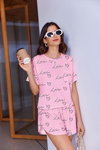 Image of Ekouaer Womens Pajama Sets Sexy Lounge Sets Side Split Short Pj Sets Cute Pjs 2 Piece Comfy Sleepwear Loungewear