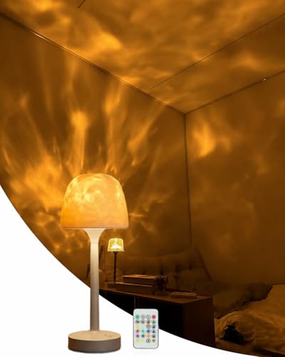 Cordless Lamp 2026 New Shower Lamp Touch Ocean Wave Projector Light with 16 Colors Instantly Transform Any Space for Bedroom Bathroom Home Decor