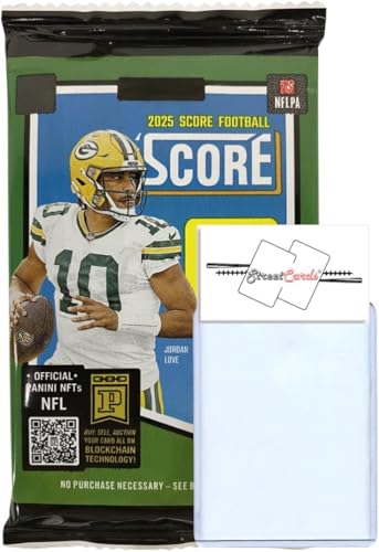 2025 Score Football Pack with 12+ Trading Cards + Toploader + StreetCards Magnet!