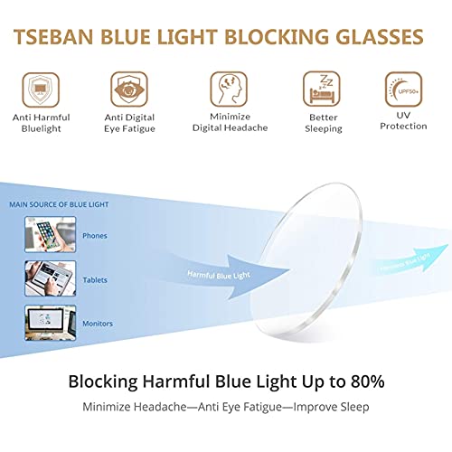 Image of Blue Light Blocking Glasses Computer Gaming Glasses for Women Anti Eye Strain /UV /Glare Eyeglasses