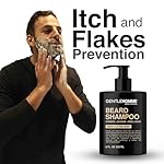 Beard Shampoo - Men’s Beard Wash - Hydrate, Cleanse, Soften & Strengthen - For Itchy & Flaky Facial Hair - With Witch Hazel - All Skin & Beard Types - Vegan - Amber Leather Scent - 8oz - Image 4