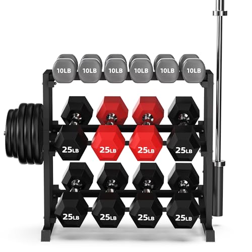 PLKOW Adjustable 3-Tier Dumbbell Rack
