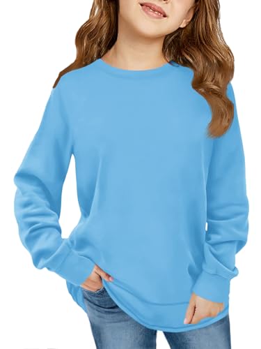Haut manches longues fille col rond vêtement automne 7-14 ans