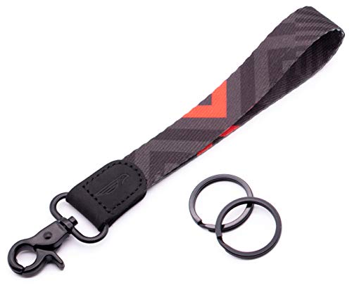 Image of POCKT Keychain Wristlet for Women and Men, Cute Wrist Lanyard for Keys, Short Key Chain Strap for Car Keys, Wallet, ID Badge & Phone | Chevron