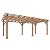 YardistryGazebo Yardistry 12 In x 24 In Cedar Pergola, 12778