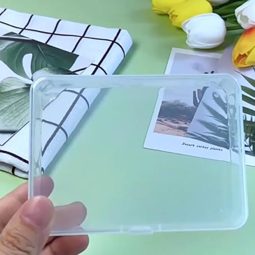 Image of Rectangular Clear Plastic Organizer Storage Box Containers (4.45 x 3.31 x 1.14 inch), Small Plastic Containers Pack of 12