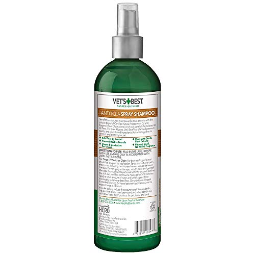 Vet's Best Anti-Flea Spray Shampoo | Flea Treatment for Dogs | Plant-Based Formula | 16 oz Ounces - Image 6