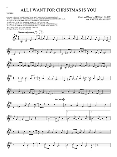 101 Christmas Songs for Violin | Holiday Sheet Music Songbook for Violin Players | Easy Violin Christmas Music for Beginners and Intermediate Students | Popular Carols and Festive Favorites - Image 5